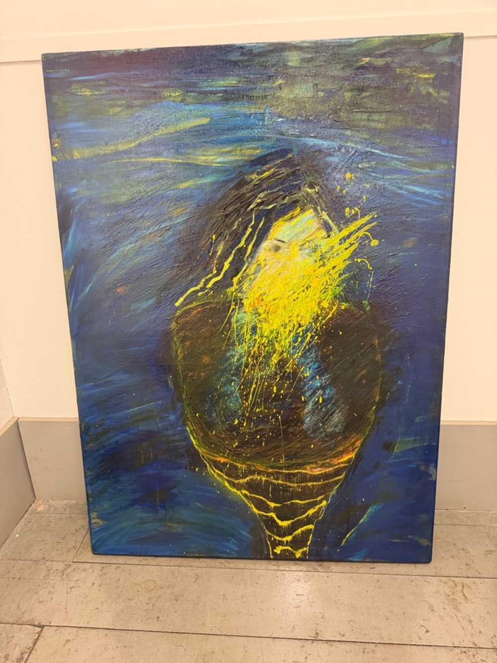Original 2014 Raquel Montilla Higgins Abstract Painting Large Canvas Signed Art